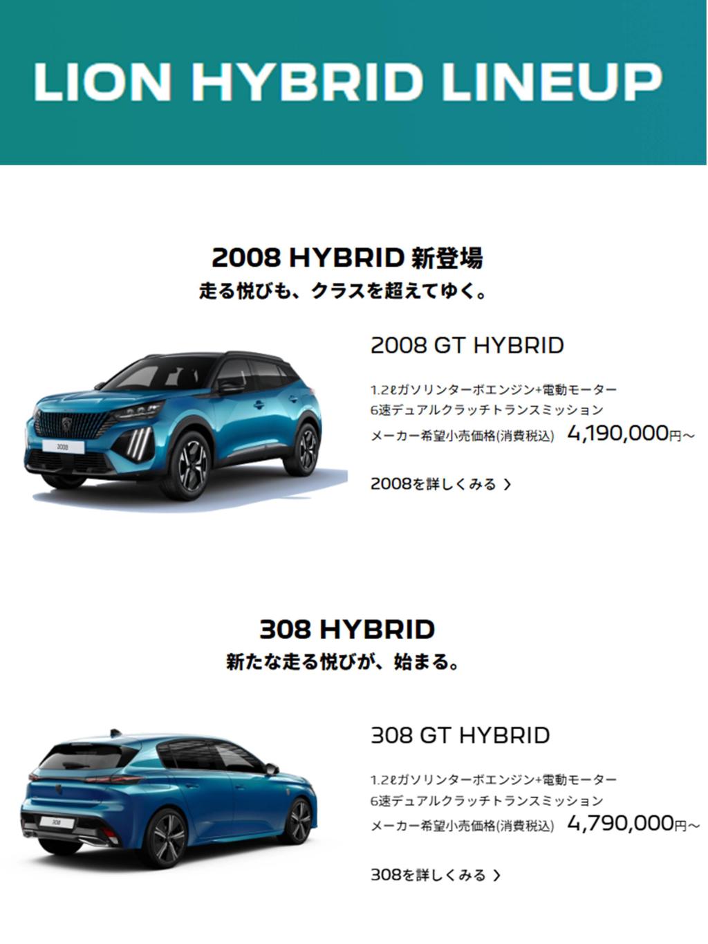 PEUGEOT HYBRID LINEUP
