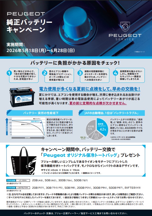 純正バッテリーキャンペーン